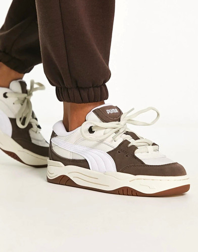 Puma 180 dark - brown, white
