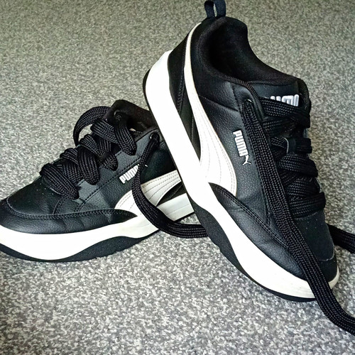 Puma mens black white lace - puma,